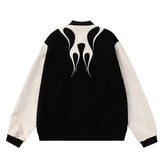 AresWings Spliced Leather Casual Jacket